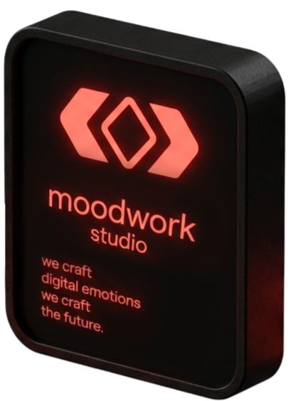 Moodwork creative studio logo 3D
